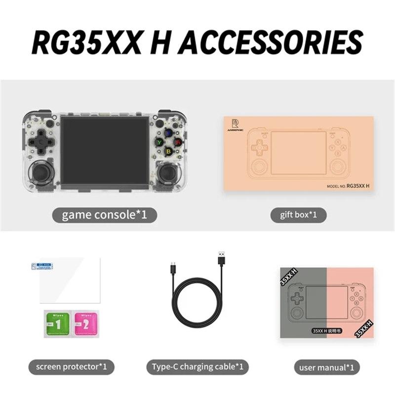 Портативная игровая консоль RG35XX H, 3,5-дюймовый IPS-экран, HDMI-выход, Linux-система, RG35XXH, ретро-видеосимулятор, консоль, подарок для детей