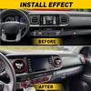 Red Air Condition AC Knob Cover Ring Trim For Toyota Tacoma 2016-22 Accessories