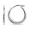 S925 Sterling Silver High Polish Classic Hoop Earrings for Women Teen 30MM