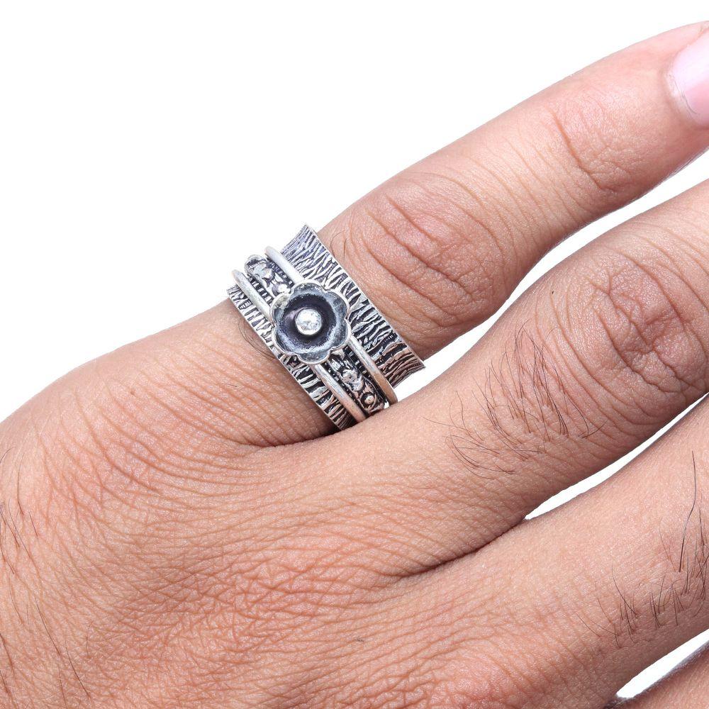 Серебряные украшения ручной работы без драгоценных камней "8"