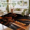 Crystal Velvet Square Rug Custom NameLando Norris Pattern Non Slip Home Floor Decor Rug