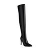 Krazing Pot PU Autumn Winter Shoes Stiletto High Heels Super Size Sexy Stovepipe Boots Pointed Toe Keep Warm Slip On Over-the-knee Boots