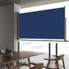 VidaXL Retractable Patio Side Awning 160x300 Cm Blue