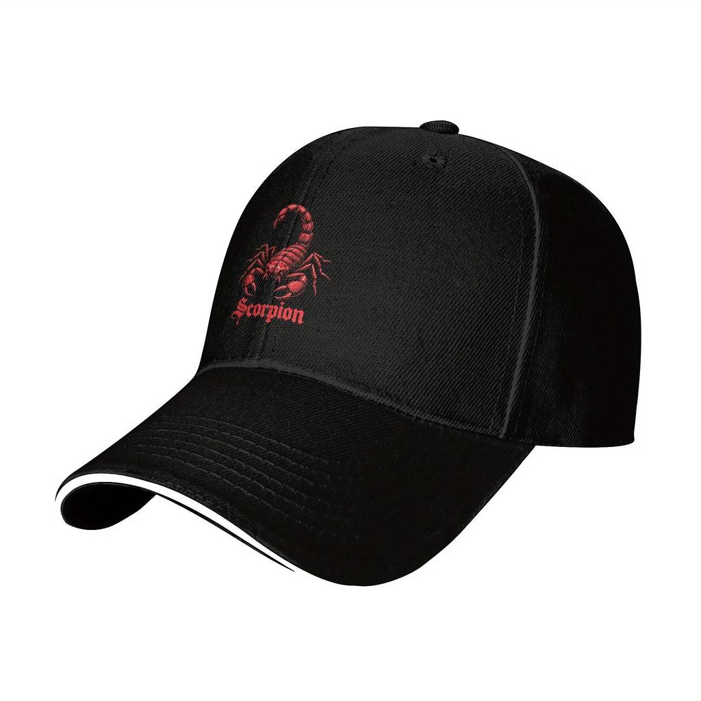 Scorpion Baseball Cap - Black Trucker Hat with Sun Protection, Casual Outdoor Sport Cap for Men and Women, Casual Cap