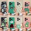 Phone Case For Itel RS4 Infinix GT 20 Pro Hot 40 Zero 30 Note 40 Pro+ 5G Back Cover Lovely Dinosaur Screen Protector Matte Liquid Soft Silicone Bumper