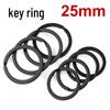 25 мм Чисто Черный Плоский Брелок-Украшение: Идеально для сумок, рюкзаков, бутылок и многого другого
