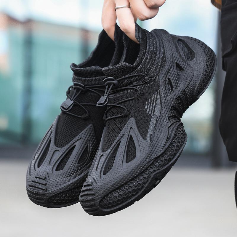 Flying woven sports shoes men's sports coconut men's shoes summer 2026 new socks shoes student shoes heightened thick sole