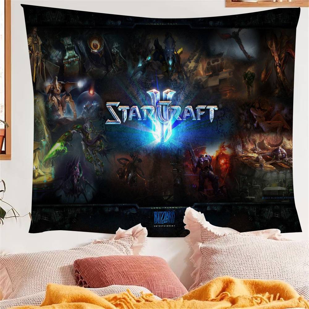 1 шт. Игровое искусство StarCraft 2 Гобелен Печать Арт Японский настенный гобелен Аниме Настенное украшение для дома