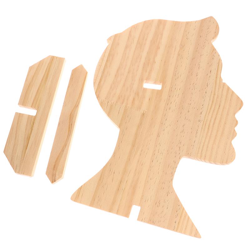 Sunglasses Shelf Display Stand Counter Glasses Storage Shelf Wooden Boys And Girls Head Mold Desktop Glasses Holder