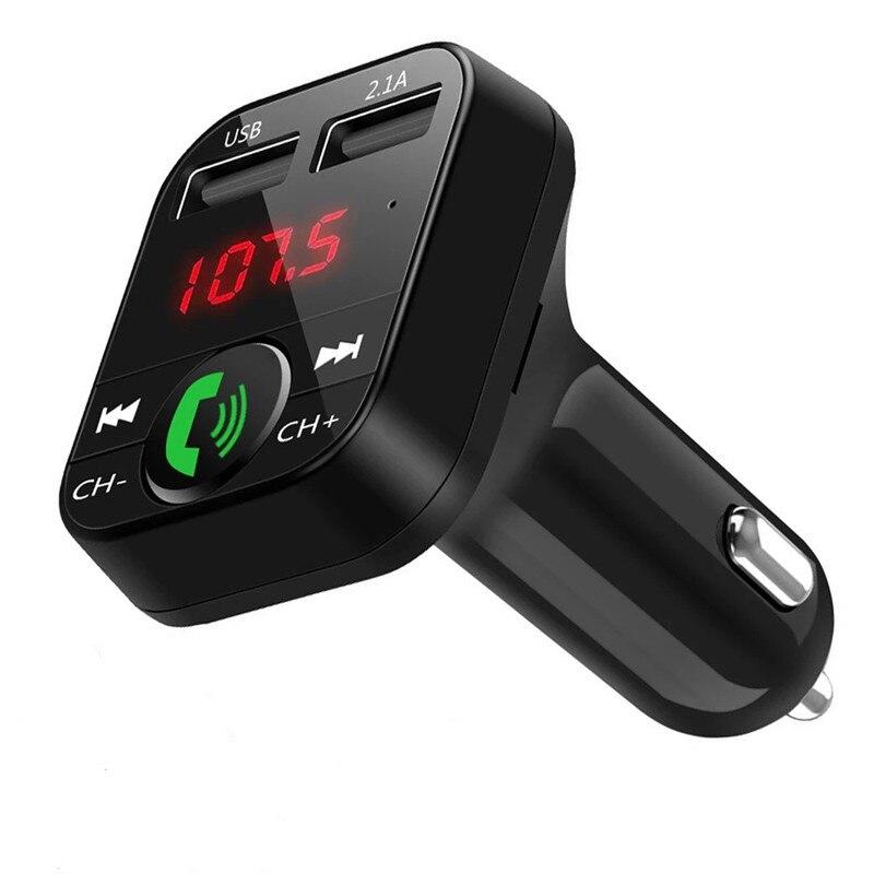 Автомобильный Bluetooth 5,0 FM-передатчик беспроводной адаптер микрофон аудио приемник авто MP3-плеер 2.1A Dual USB быстрое зарядное устройство автомобильные аксессуары