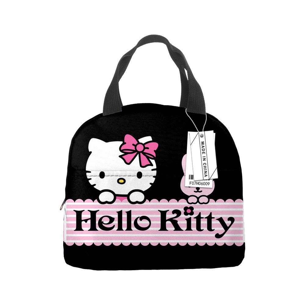 Сумка-ланчбокс Hello Kitty Большой вместимости Мешок для риса Сумка для бенто Сумка-тоут Водонепроницаемый Ланч-бокс Термосумка