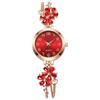 Adjustable Bracelet Watch Quartz Movement Flower Bracelet Watch Women's Quartz Watch  Gift Giving