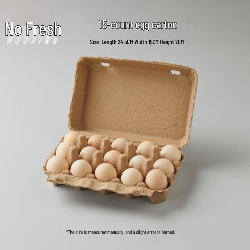 Biodegradable Pulp Egg Carton (15-Egg, 100-Pack)