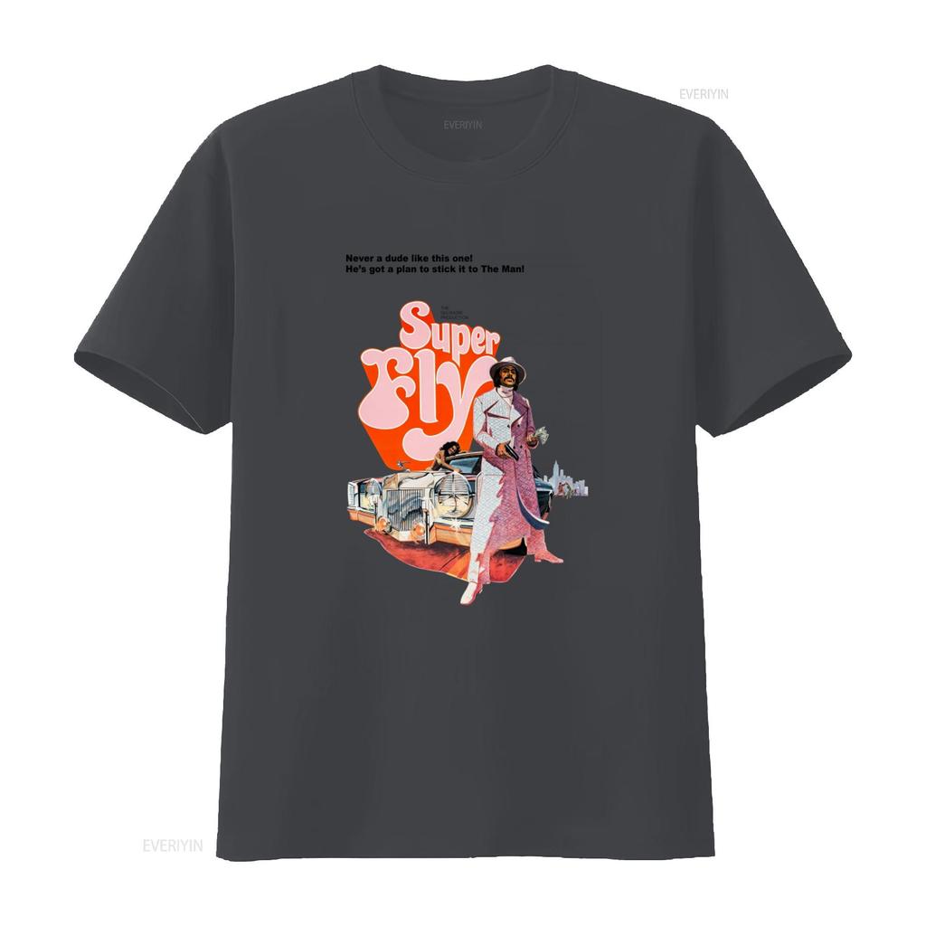 Super Fly T Shirt Classic Movie Retro Style Superfly Vintage Design Fashionable vintage Washed Unisex Soft homme streetwear