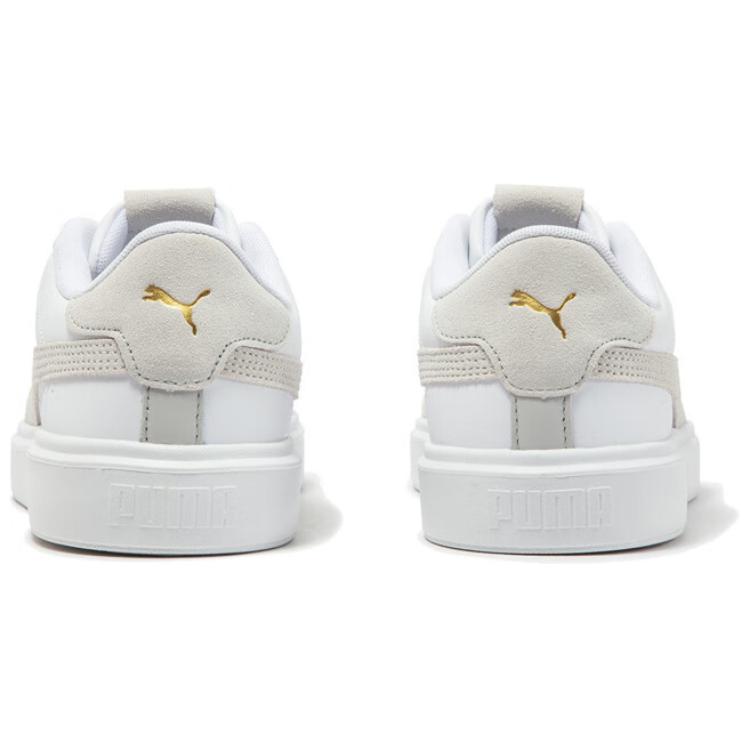 Puma Lajla T Toe белые перьевые серые женские кроссовки 397734-02