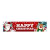 Merry Christmas Banner Flag Hanging Santa Claus Pattern 40*180cm Christmas Decoration for Outdoor