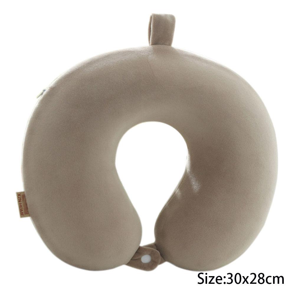 Polyester Solid Color Memory Foam Memory Pillow Ushaped Pillow Soft Comfortable Travel Neck Office Nap Pillow Memory Foam Pillow