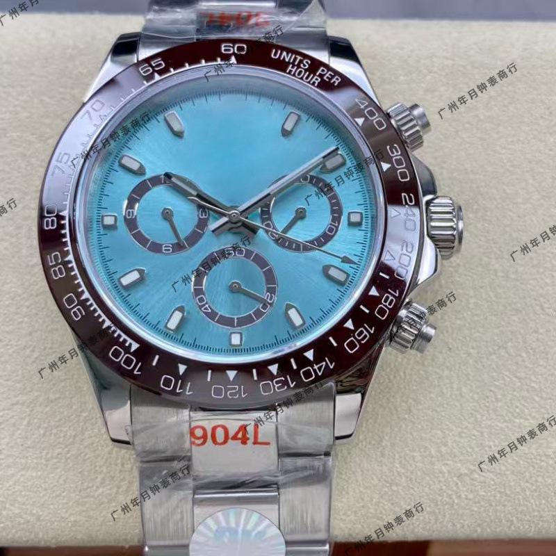 40 мм Rolex Daytona Многофункциональные Автоматические Механические Мужские Часы-Хронограф с Инкрустацией Алмазами