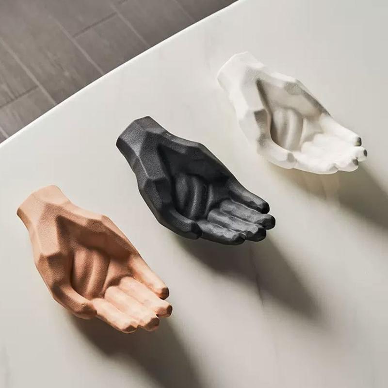 Поделки из смолы Геометрический хрустальный шар Пальма Орнамент Художественная ручная скульптура Обработчик мяча Декоративные фигурки Украшение для дома