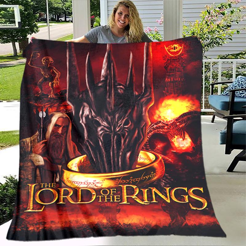1pc Blanket The Lord of the Rings2 Print Design, Lightweight Blanket for Sofa, Bed- Soft &Warm, Gift for All Seasons like Christmas, Halloween