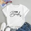 Team Bride Bachelorette Wedding Party Unisex Evjf Tee Shirt Casual Ladies Basic Ocollar Pink Short Sleeved Tshirt Girl