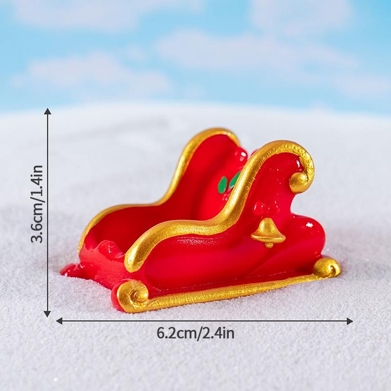Christmas Decorations Resin Miniature Figurines Mini  Santa Claus Snowman Xmas Tree For Xmas Goodie Bag Fillers Party Favors
