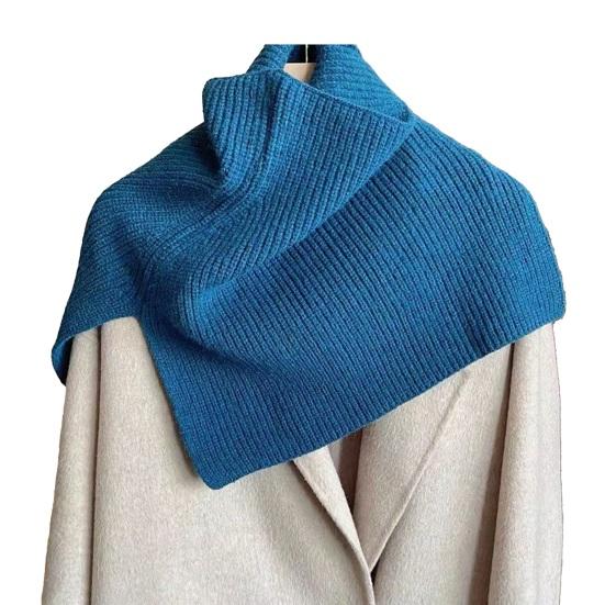 Women Shawl Scarf High Collar Side Split Design Windproof Warm Fabric Fake Collar Outdoor Lightweight Shawl Wrap