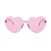 Солнцезащитные очки в форме сердца из цельного куска персика, очки Love, солнцезащитные очки в форме сердца из желе без оправы