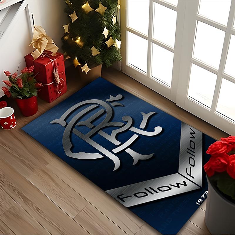 1pc Office Carpet, Rangers FC Chair Rug, Living Room Printed Area Rug, Home Chair Floor Mat