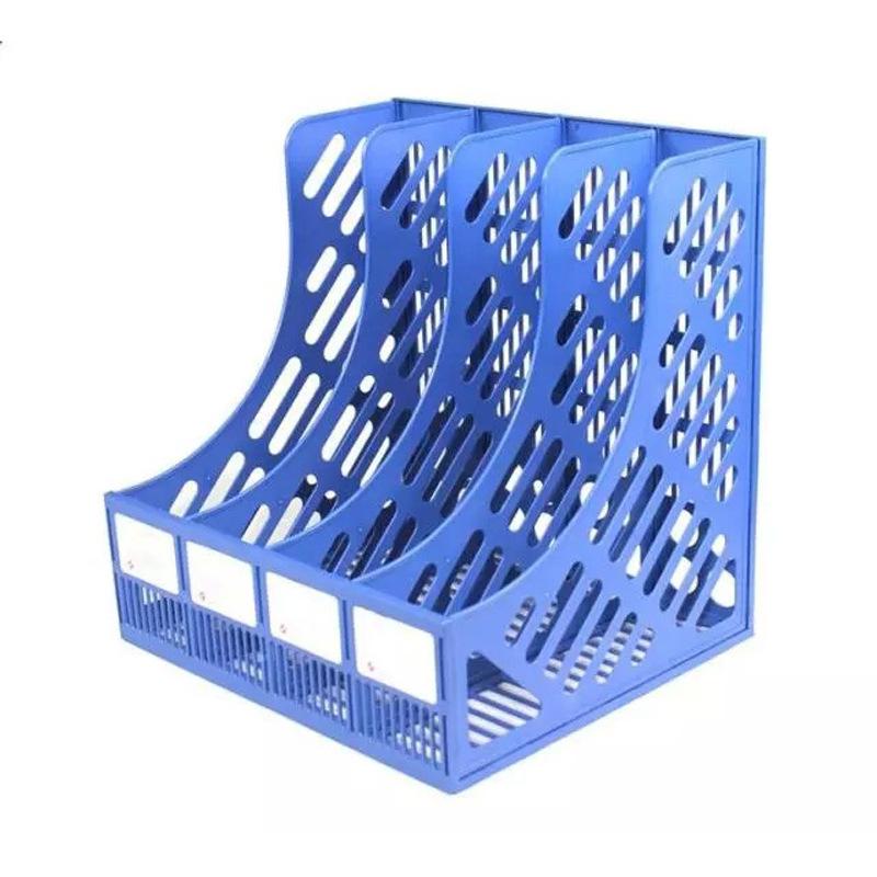 Пластиковая полка для файлов, настольные держатели для журналов, настольный аккуратный органайзер 4 в 1