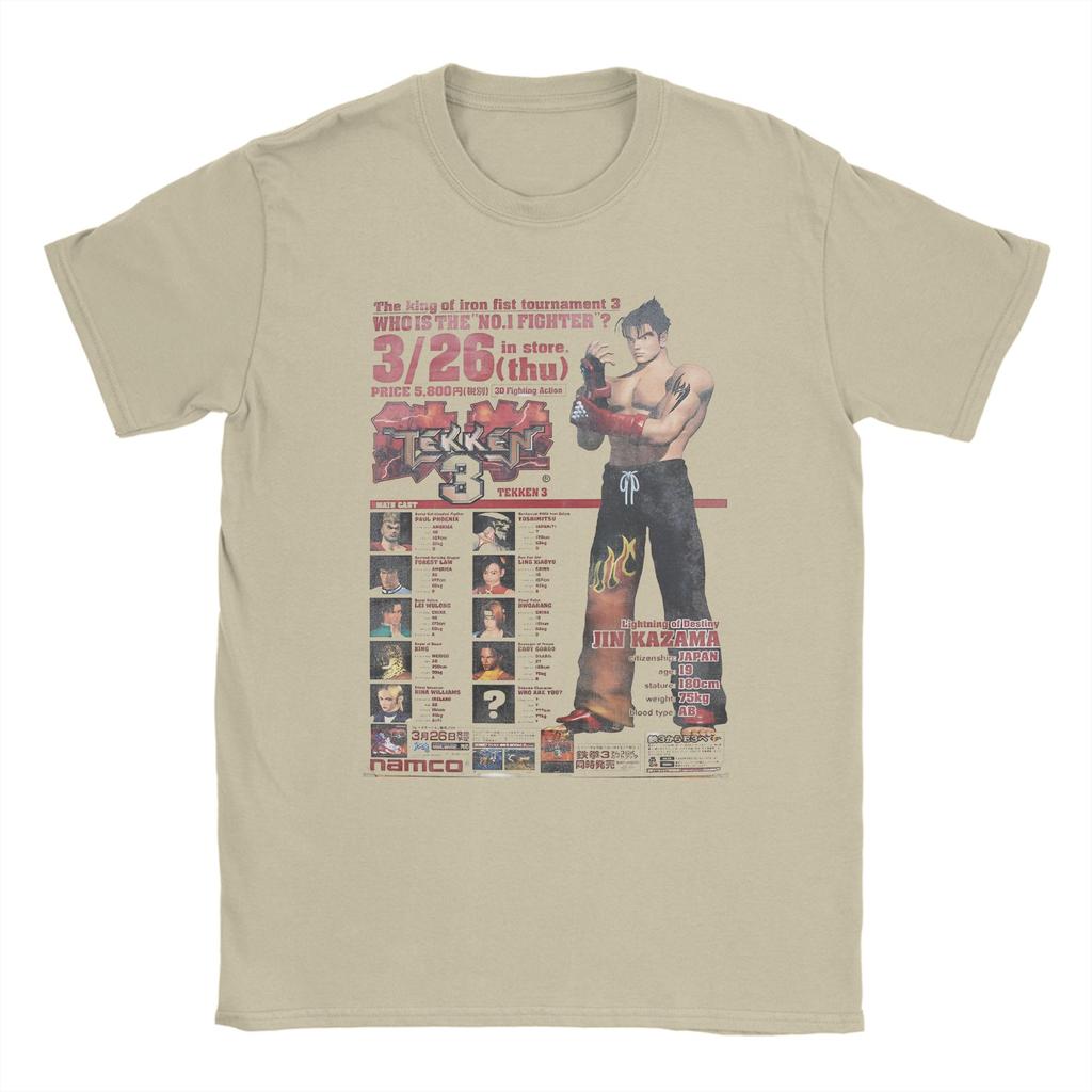 Vintage T Shirt Summer Tekken Japanese Fighting Game Hippie TShirts 100 Cotton Tshirt for Men Awesome Short Sleeve Tops