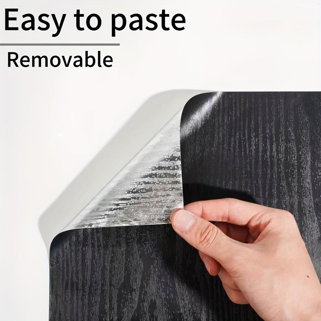 1 Roll, Self-Adhesive Black and White Wood Grain Window Sill Stickers, Waterproof & - Suitable for Furniture, Cabinets, and Threshold Renovation