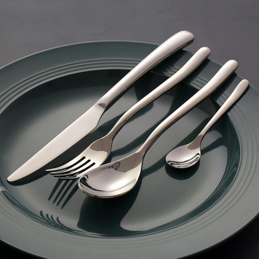 304 Stainless Steel Tableware Western Tableware Steak Knife and Fork Restaurant Household Tableware Knife, Fork and Spoon Set