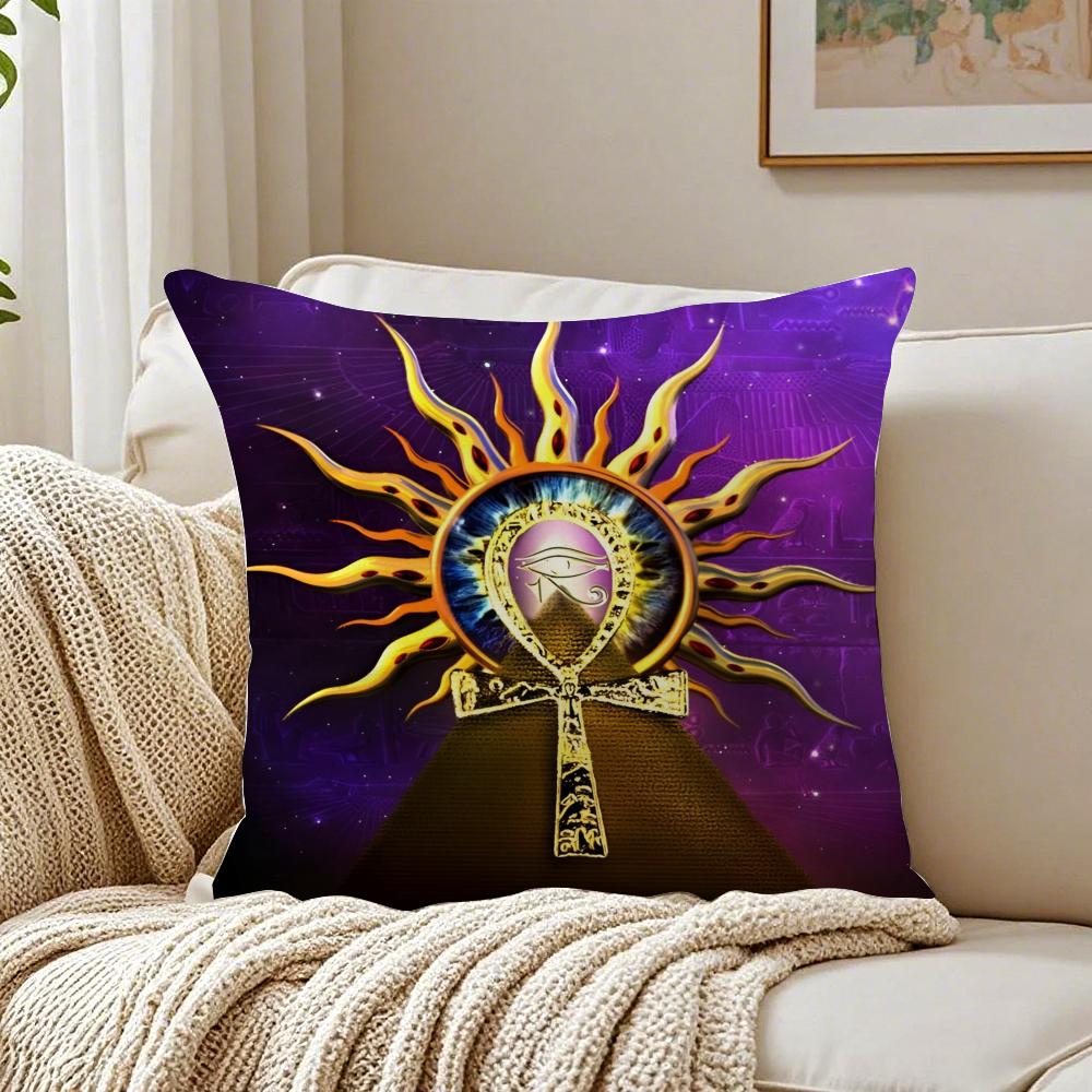 Ancient Sacred Egyptian Symbol AAnkh Cushion Cover Pillowcase Antidustmite living Room Sofa Decor Cushion Room