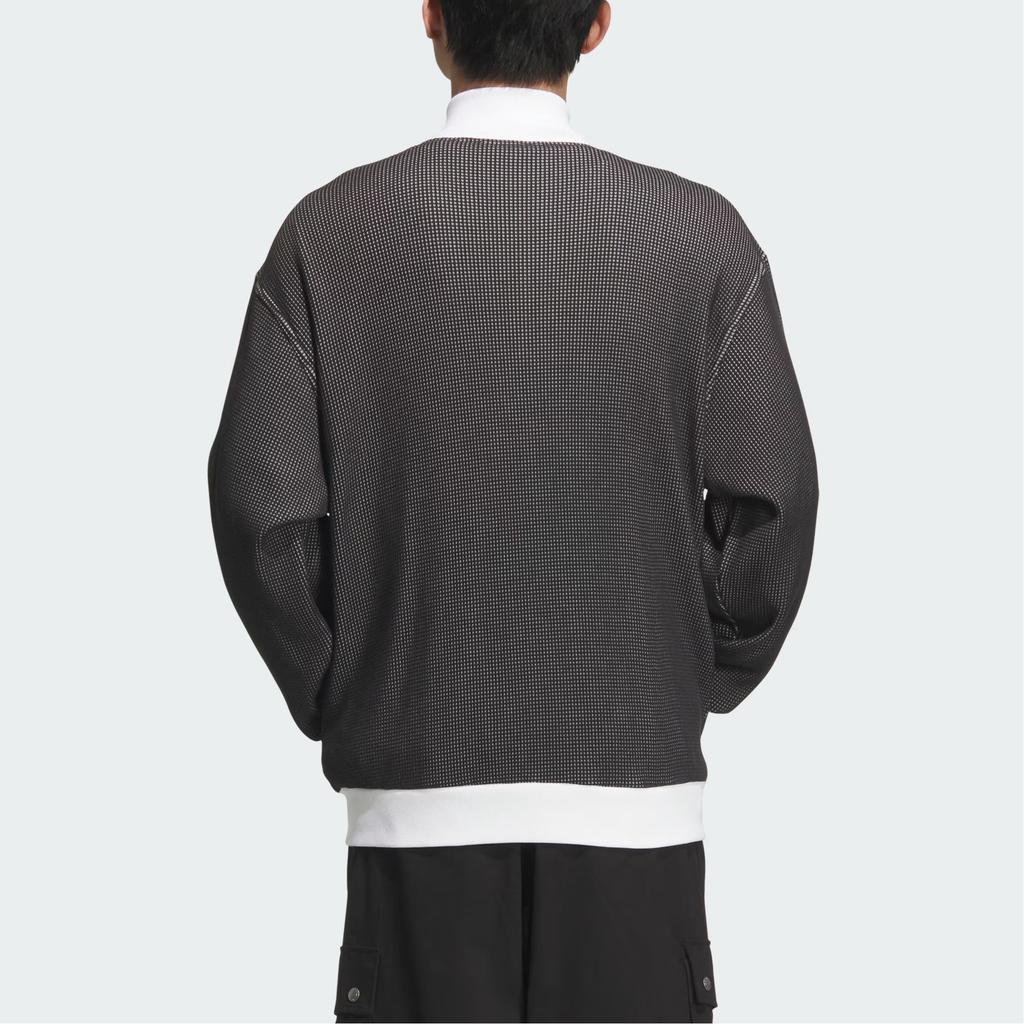 Adidas Originals Track Top Knit Logo Three Stripes Waffle Stand Collar Sports Loose Long Sleeve Jacket Men Jacket KC2619