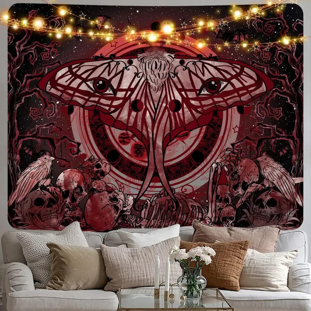 VIKAMA Solar System Planetary Tapestry Science Fiction Style Bedroom Headboard Decorative Backdrop Room Decoration