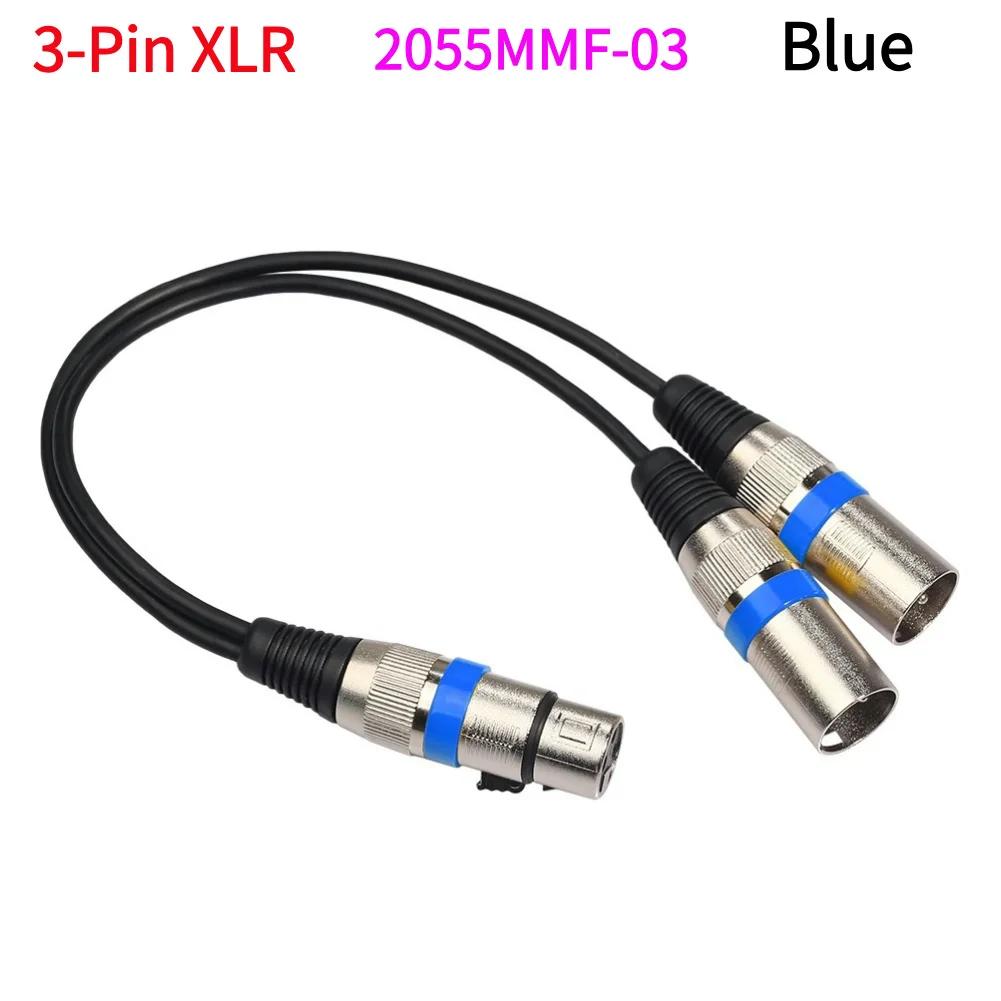3-контактный XLR гнездо на двойной XLR штекер кабель 50см 3-контактный XLR кабель Аксессуары для снижения шума для усилителя микрофона динамика