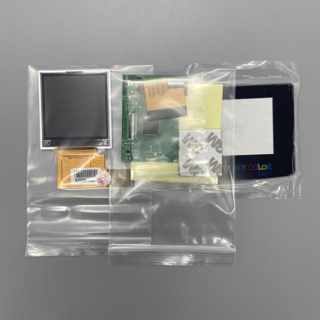 2.2inch Full New GBC LCD Screen Kits for Gameboy Color IPS High Brightness LCD Screen Gaming Screen no need cut and welding