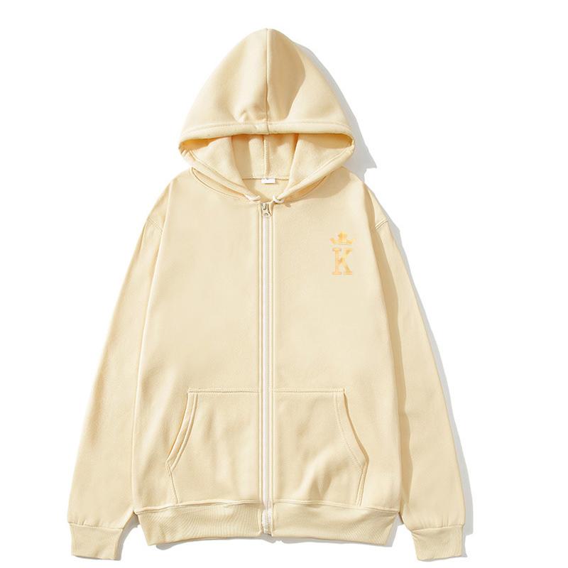 Маленькая толстовка с капюшоном King Zip, модные большие толстовки с капюшоном, женские толстовки с карманами и длинными рукавами, маленькая толстовка с капюшоном King Zip, женские толстовки