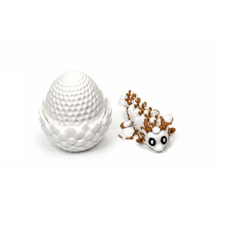 Cute Baseball Dragon With Egg Figurine 3D Printed Plastic Art Sculpture Fun Creative Ornament for Classroom Dorm Room Desk Decor