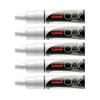 Lot De 5 Marqueurs Craie Uni Chalk Marker Uni Ball Pointe Large Blanc