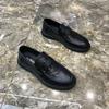 Leather Doudou Shoes Men's 2025 New One-pedal Lazy Loafers Men's Black Popular Cowhide Casual Leather Shoes