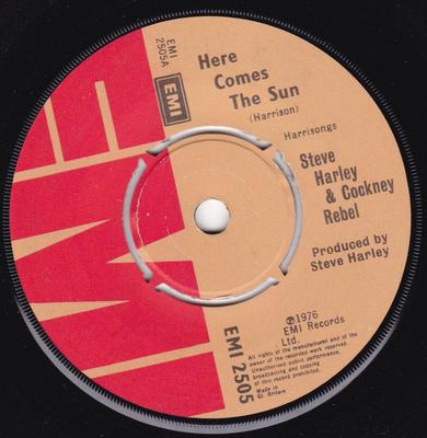 7-дюймовая пластинка STEVE HARLEY & COCKNEY REBEL - Here Comes The Sun  EMI2505 EMI 1979 UK Рок Б/У