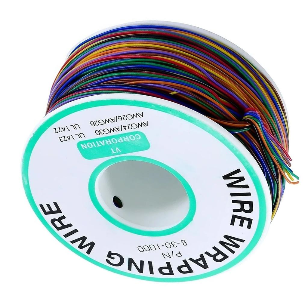 8 Colors Circuit Board Flying Wire Tin Plated Copper PCB Wrapping Wire Cable for Aviation 30AWG