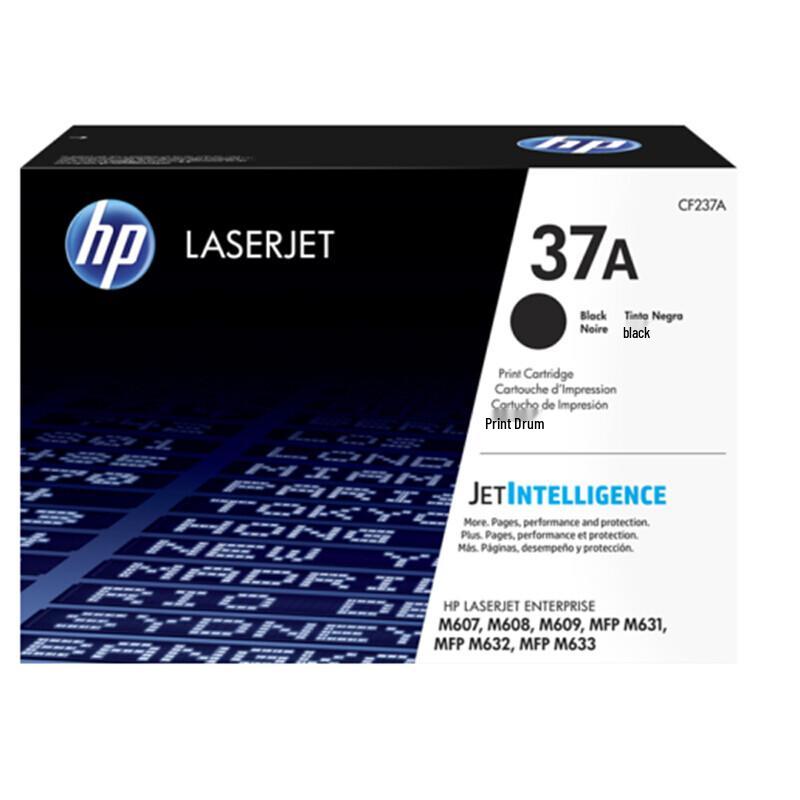 HP Оригинальный черный картридж с тонером CF237A 37A