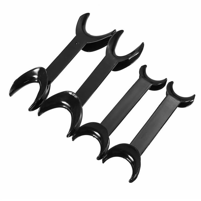 4 шт. стоматологический инструмент Т-образный внутриротовой втягиватель для щек и губ, открывалка для ортодонтических зубов с двойной головкой, открывалка для рта, размер маленький + большой