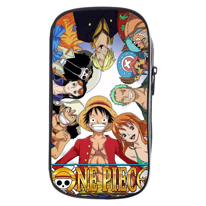 One Piece Luffy Anime Printed Single Layer Stationery Storage Pencil Bag For Students