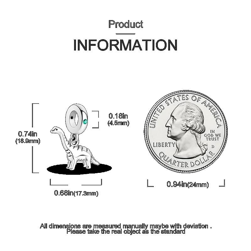 Медь Юрский Ти-Рекс Летающий Дракон Шарм Подвеска Бусины Подходят для Оригинального Браслета Для Женщин Изготовление Ювелирных Изделий