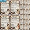 [SQ-DGLZ]Dog's Rules Metal Sign Vintage Metal Plaque Plate Decor For Dog House Wall Decor Tin Signs Retro Pet Poster Boss Sign