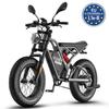 Fafrees Электровелосипед F20 Ultra 20" с толстыми шинами, мотор 750 Вт, полный амортизатор, электрический велосипед для взрослых, 48 В 25 Ач, двойной гидравлический тормоз, ЖК-дисплей